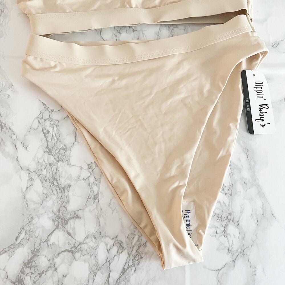 DIPPIN DAISY'S Scoop High Waisted Bikini Set Nude Small S - Picture 5 of 13